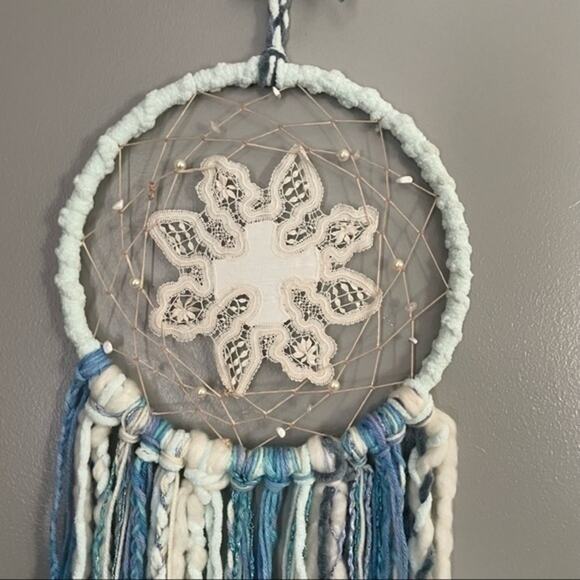 Boho Dreamcatcher Handmade Wall Decor Accent Piece crochet - Picture 12 of 13